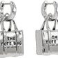 Silver 'The Tote Bag' Earrings