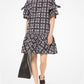 Madras Poplin Tie-Sleeve Dress