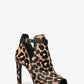 Lawson Leopard Print Calf Hair Open-Toe Ankle Boot