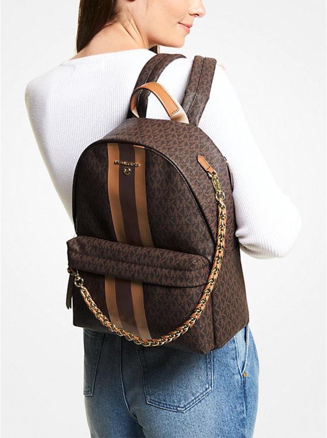 Slater Medium Logo Stripe Backpack