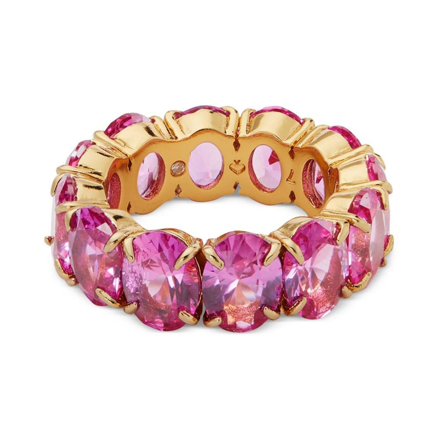 Oval Color Crystal All-Around Ring