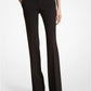 Haylee Double Crepe Sablé Flared Trousers