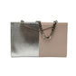 Fendi Grande Colorblock Clutch Bag in Pink and Silver Leather