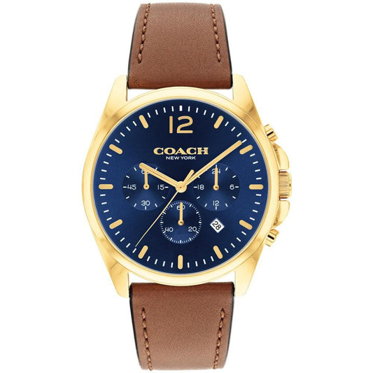 Men's Greyson Saddle Leather Strap Watch, 41mm