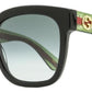 Gucci Women's Square Sunglasses GG0034SN 002 Black/Green/Red  54mm