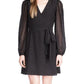 Womens Clip Dot Mini Wrap Dress