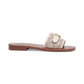 Ina Logo Emblem Slide Flat Sandals