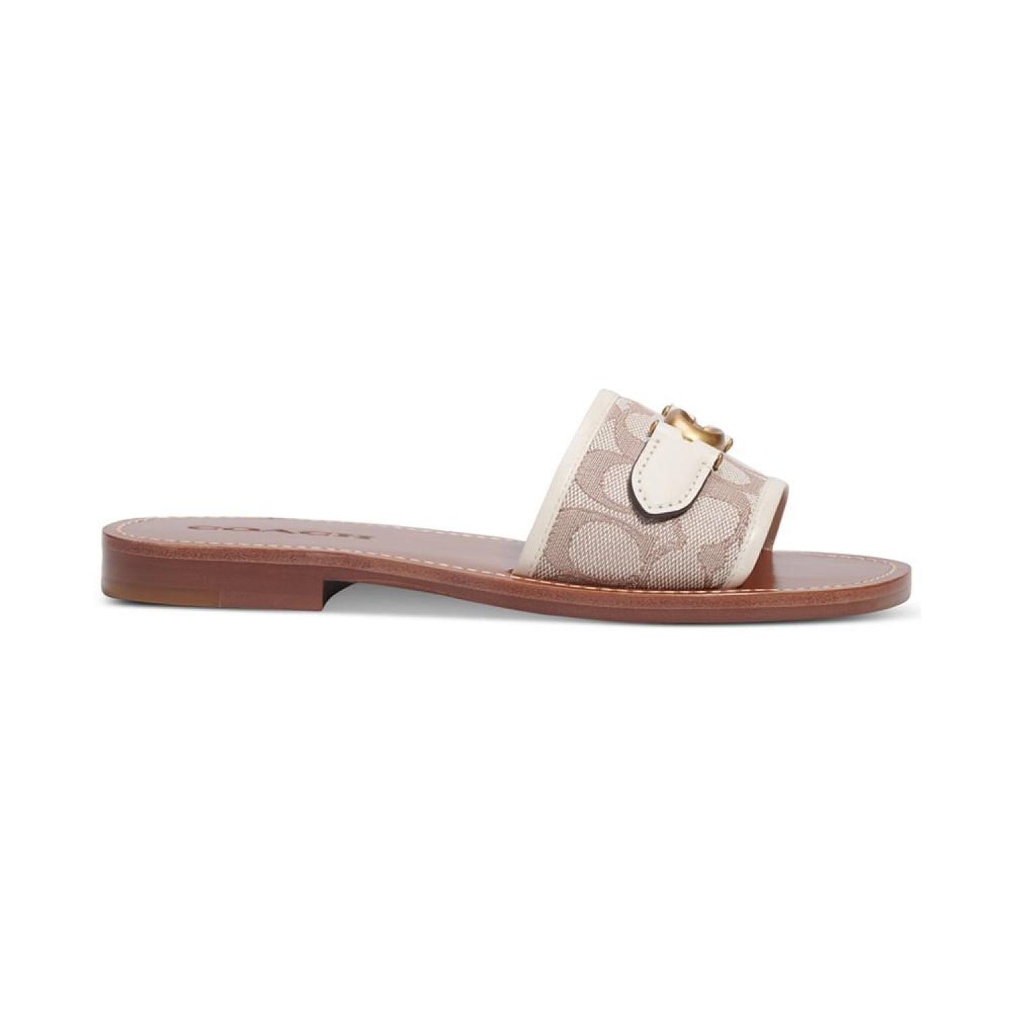Ina Logo Emblem Slide Flat Sandals
