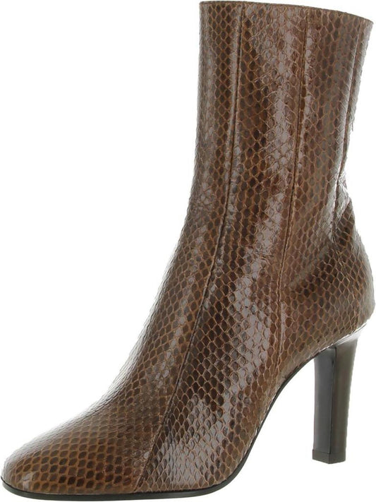 Jane 90 Womens Embossed Dress Ankle Boots