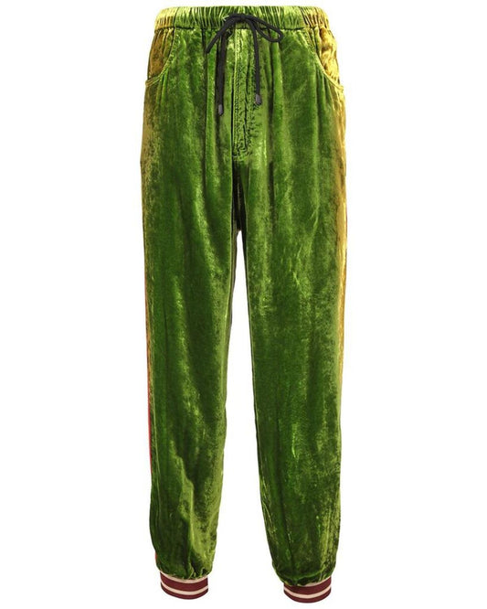 Gucci Velvet Silk-Trim Pant
