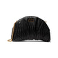 Patisserie Pleated Smooth Leather 3-D Croissant Clutch