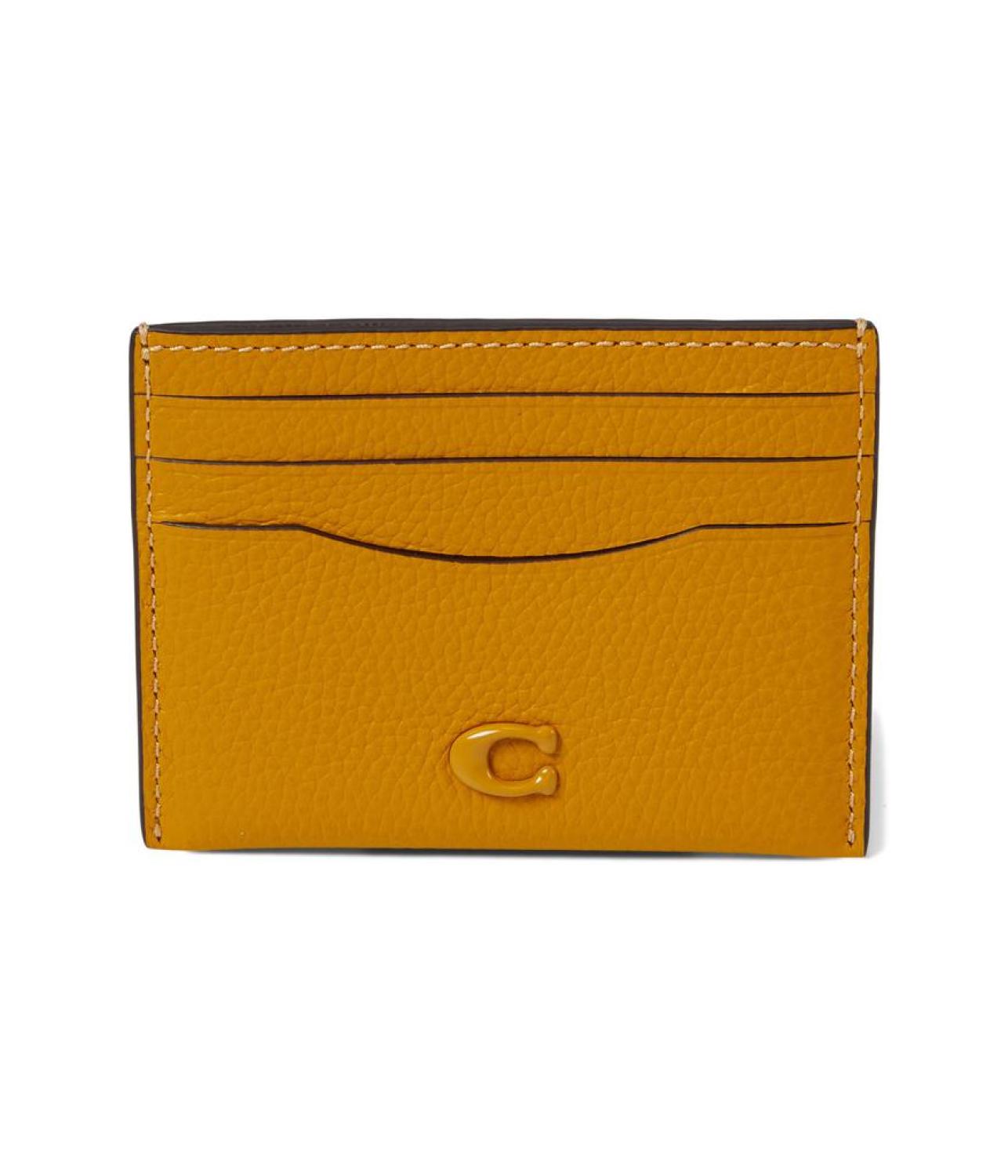 Pebble Leather Flat Card Case