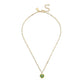 Faux Stone Crystal Heart Pendant Necklace