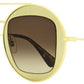 Gucci Women's Round Sunglasses GG0105S 002 Gold/Havana 47mm