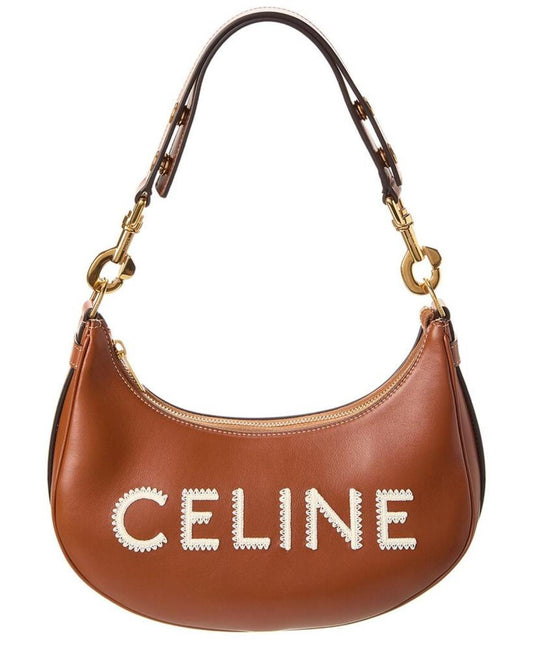 CELINE Ava Medium Leather Hobo Bag