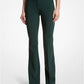 Haylee Stretch Pebble Crepe Flared Trousers