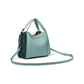 Knott Color-Blocked Pebbled Leather and Suede Medium Crossbody Tote