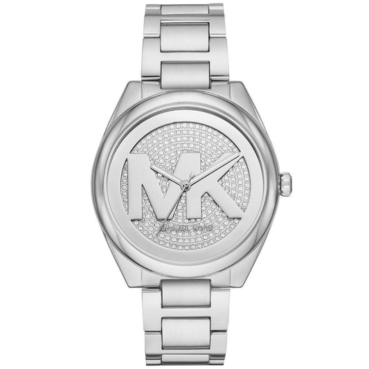 Women's Janelle Three-Hand Silver-Tone Stainless Steel Bracelet Watch 42mm