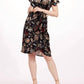 Marika Dress - Floral Velvet In Navy