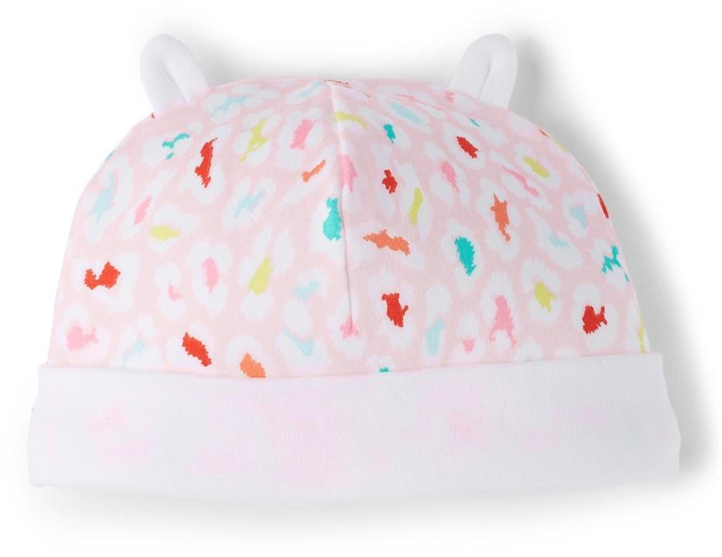 Baby Pink Leopard Bodysuit & Beanie Set