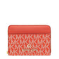 Michael Michael Kors Monogrammed Logo Lettering Zipped Wallet