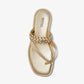 Alba Braided Metallic Faux Leather Slide Sandal