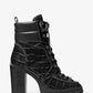 Ridley Crocodile Embossed Leather Lace-Up Boot