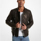 Crinkled Leather Biker Jacket