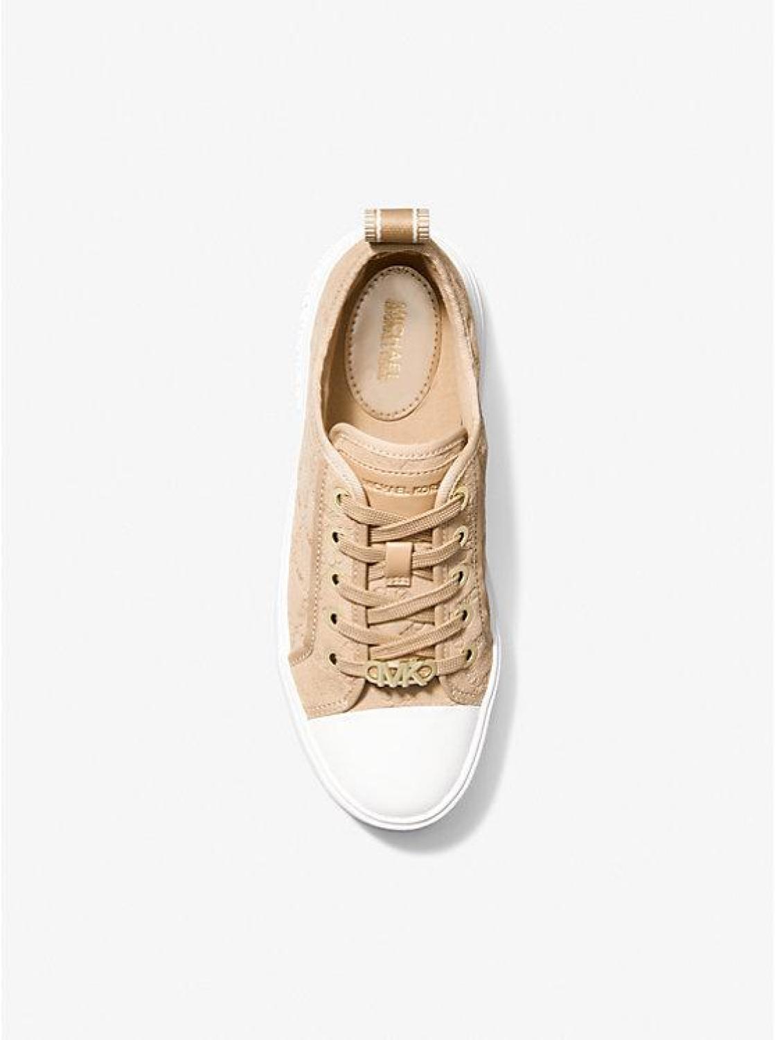 Evy Empire Logo Embossed Suede Sneaker