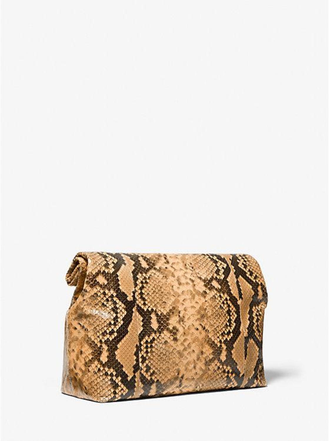 Monogramme Python Embossed Lunch Bag Clutch