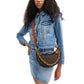 Mira Horse and Carriage Coated Canvas Small Shoulder Bag