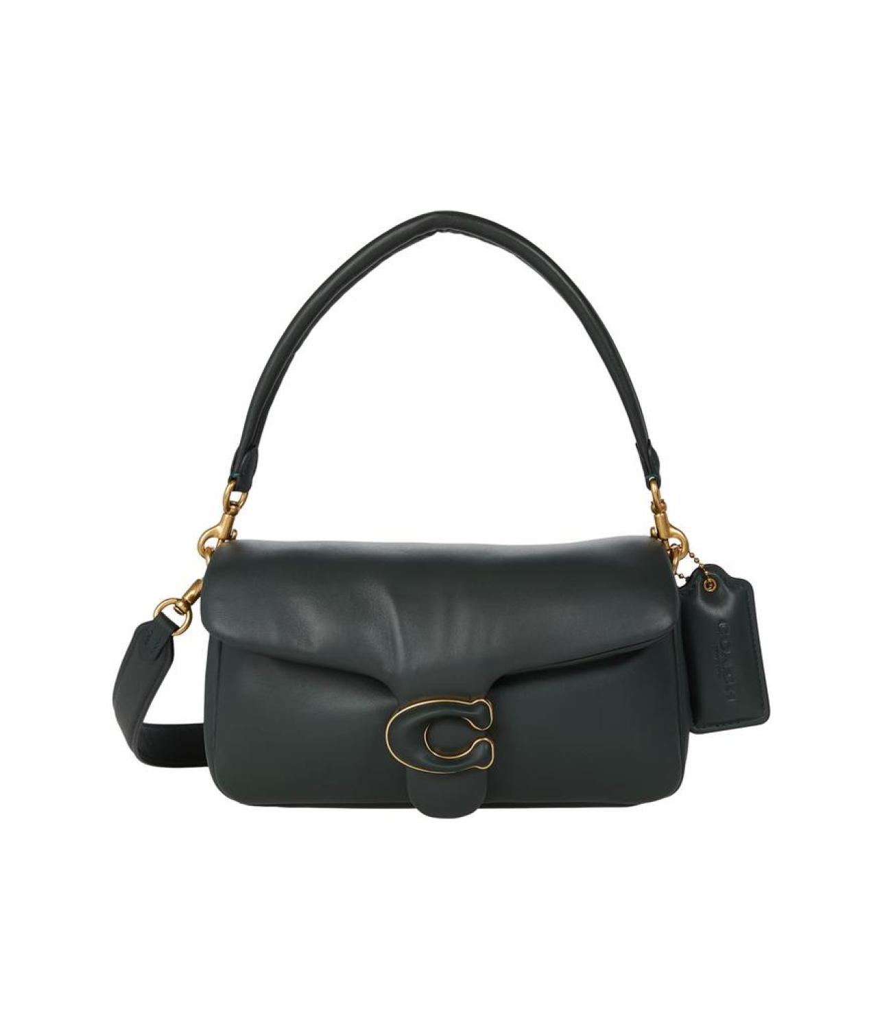 Leather Covered C Closure Pillow Tabby Shoulder Bag 26