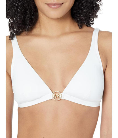 Essentials Solid Triangle Bikini Top