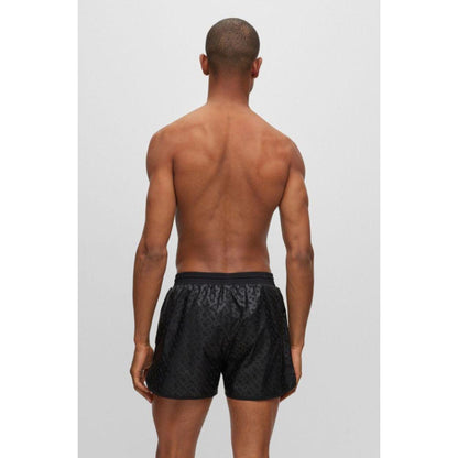 Monogram-print swim shorts in quick-drying fabric