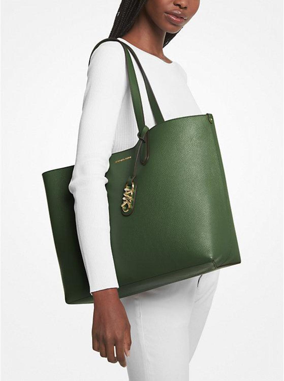 Eliza Extra-Large Pebbled Leather Reversible Tote Bag
