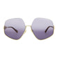 Chloe Square-Frame Metal Sunglasses