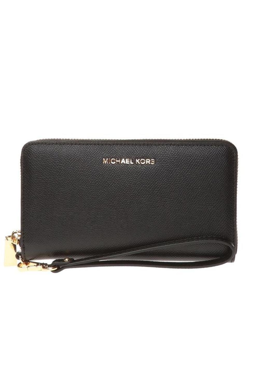 Michael Michael Kors Logo Plaque Zipped Large Smartphone Wallet