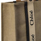 Chloé Woody Large Canvas & Leather Tote