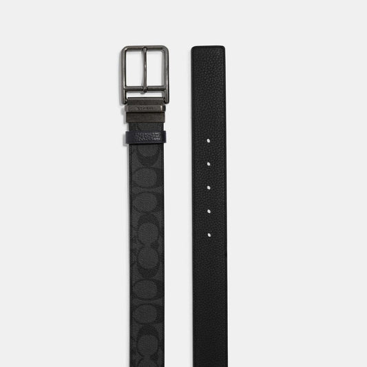 Coach Outlet Double Bar Buckle Cut To Size Reversible Belt, 38 Mm
