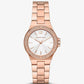Mini Lennox Pavé Rose Gold-Tone Watch