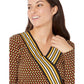 Geo Border Wrap Top