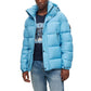 Men's Logo Badge Water-Repellent Hooded Puffer Jacket