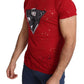 Guess  Cotton Logo Print Men Casual Top Perforated Men's T-shirt