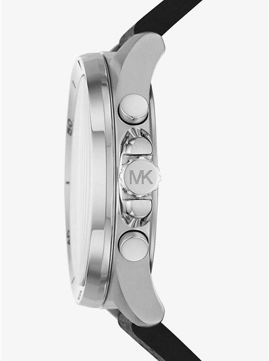 Oversized Brecken Logo and Silver-Tone Watch