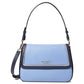 Hudson Color-Blocked Pebbled Leather Medium Convertible Flap Shoulder Bag