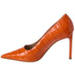 Michael Kors Collection Martine Runway Croc-Embossed Leather Pump