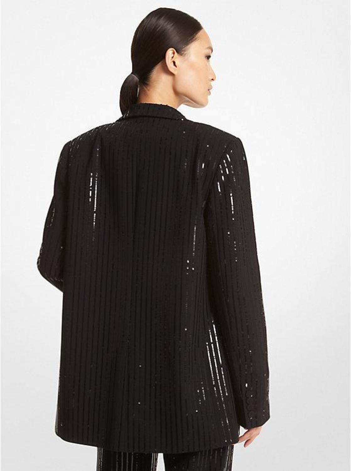 Pinstripe boyfriend blazer deals