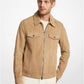 Suede Zip-Up Trucker Jacket
