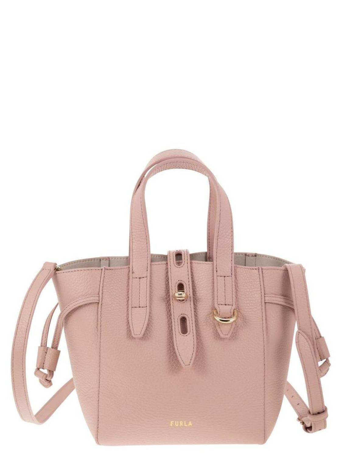 Furla Net Logo Printed Mini Tote Bag