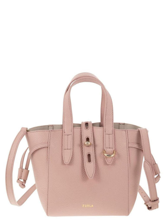 Furla Net Logo Printed Mini Tote Bag